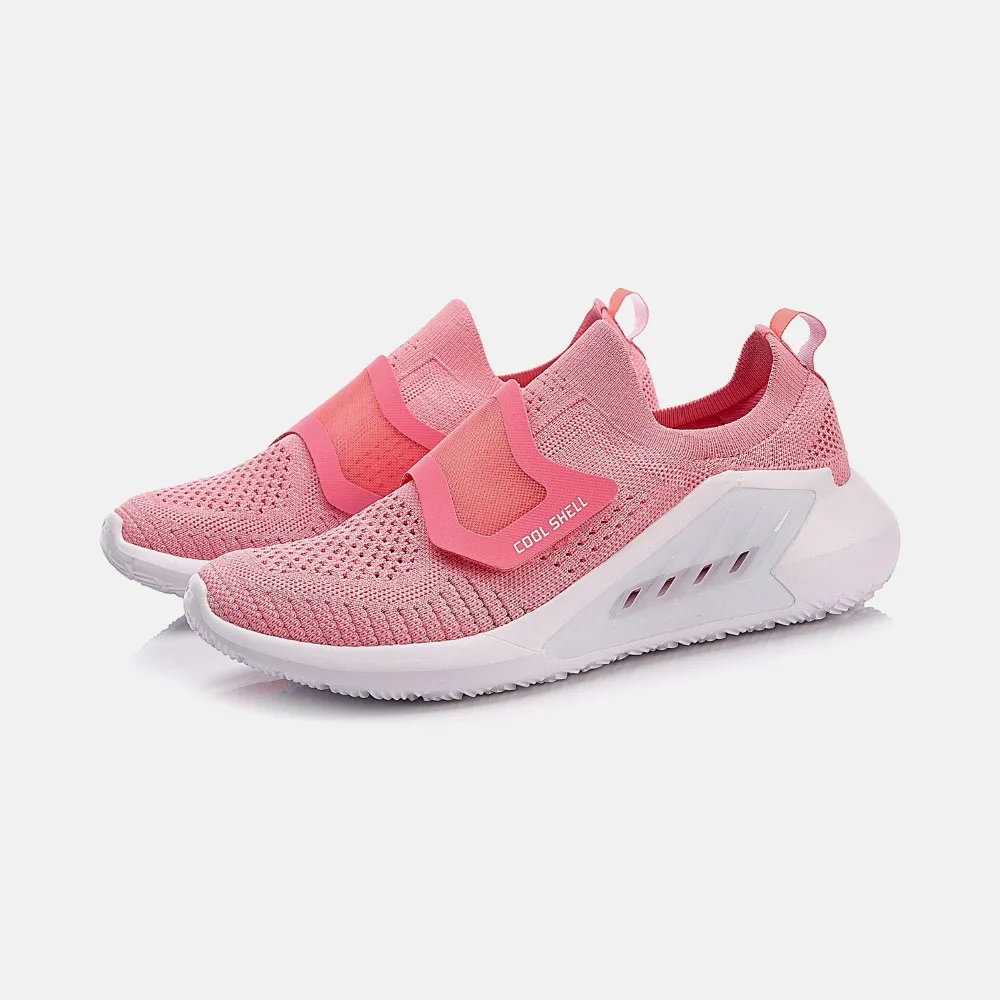 Женские прогулочные туфли Li Ning сверхдышащие кроссовки из моно пряжи спортивная