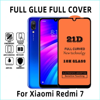 

50pcs 21D Tempered Glass Full Cover Anti-Scratch For Xiaomi Redmi Note 9 Pro Max 8 8A 7 7A K30 Poco X2 Film Screen Protector