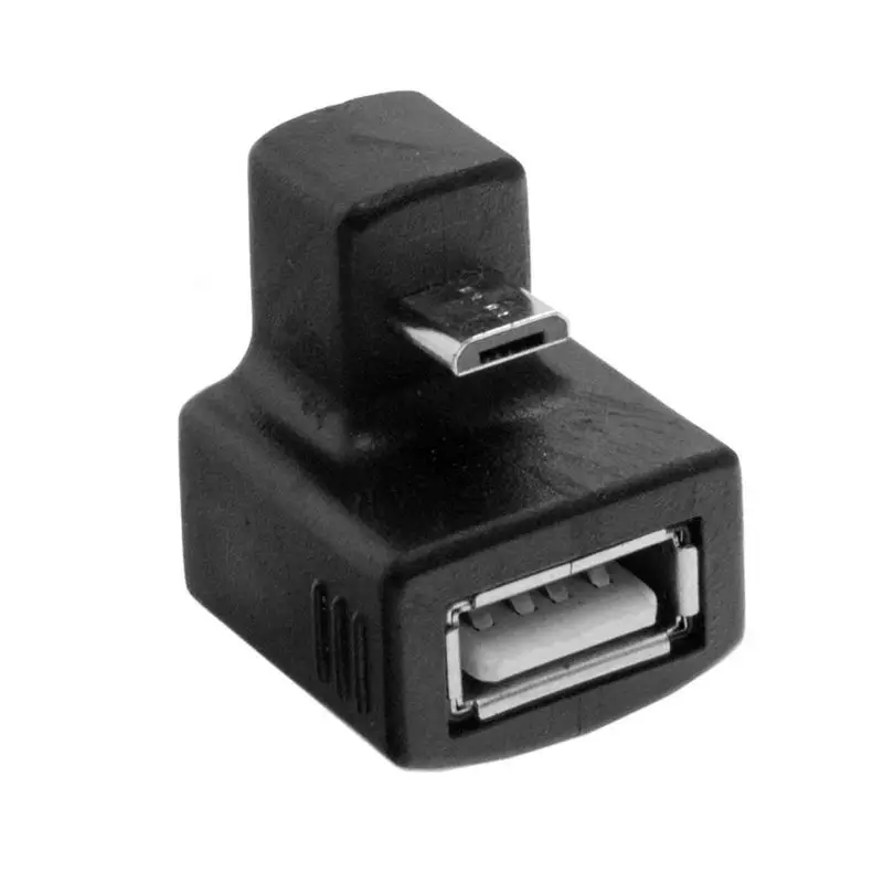 

180 Degree Up Right Angled Mini USB OTG to USB 2.0 Female Extension Adapter for Cell Phone & Tablet