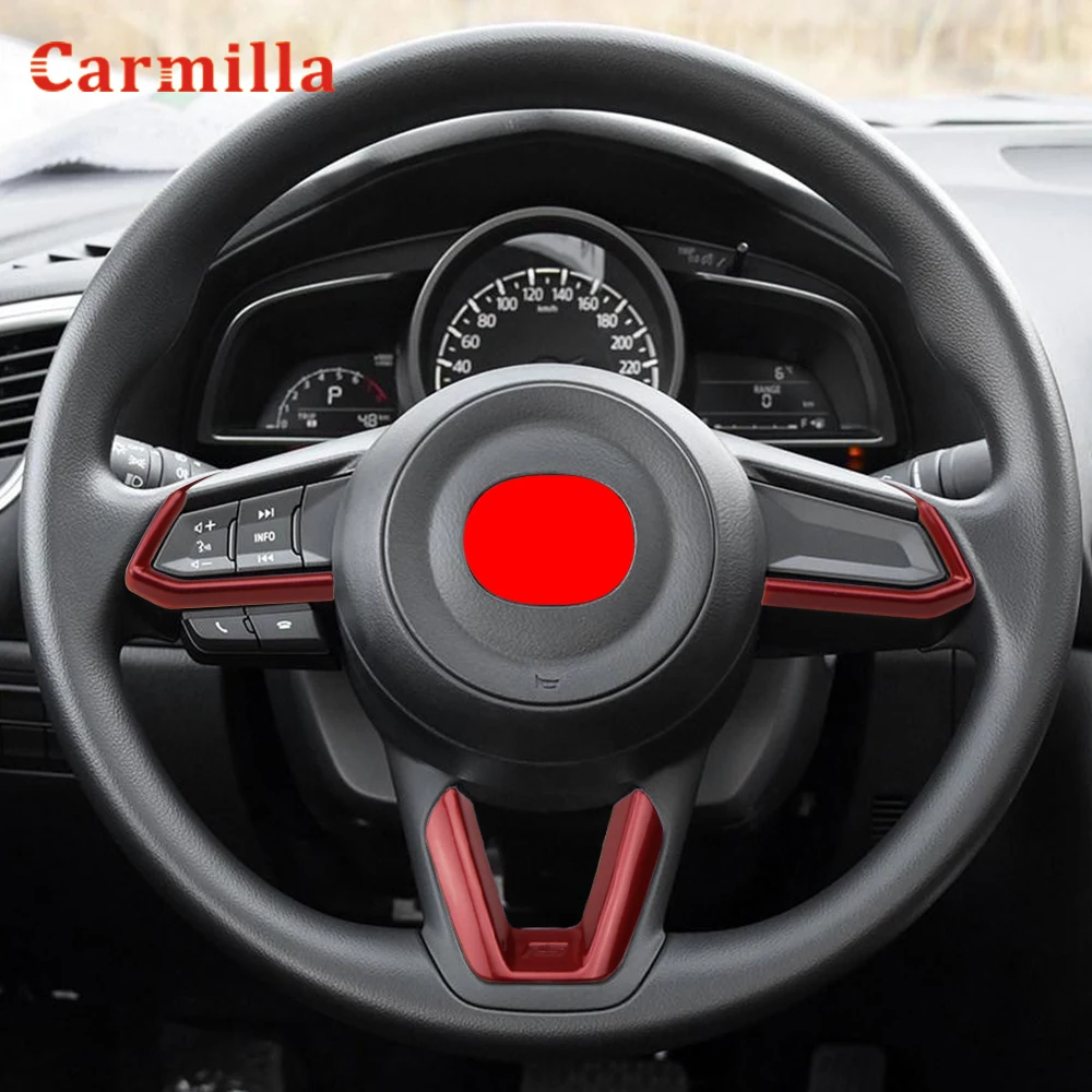 

Car Steering Wheel Trim Circle Sequins Cover Sticker for Mazda 3 6 CX3 CX-3 CX-5 CX5 CX8 CX 9 Axela ATENZA 2017 2018 2019