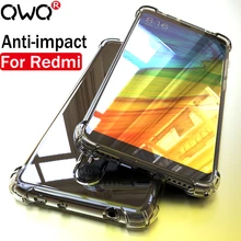 

Anti-collisio Transparent Phone Case For Xiaomi Redmi 5 Plus 6 Pro 6A soft TPU silicone Back Cover For Redmi 4X 4A 5A Case capa