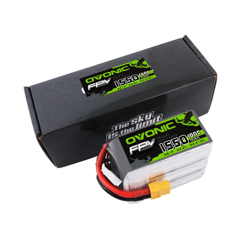 2 шт. Ovonic 1550 мАч 22,2 в 100C 6S1P LiPo аккумулятор с XT60Plug для крошечного квадрокоптера RC самолет маленький вертолет diy части