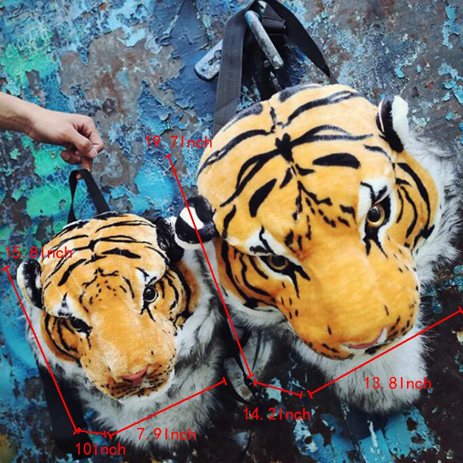 3D Animal Design Girls Backpack Tiger Lion Leopard Bag Animal Prints Women Bag 2019 Lovely Panda Rucksack Mochila Feminina Brand