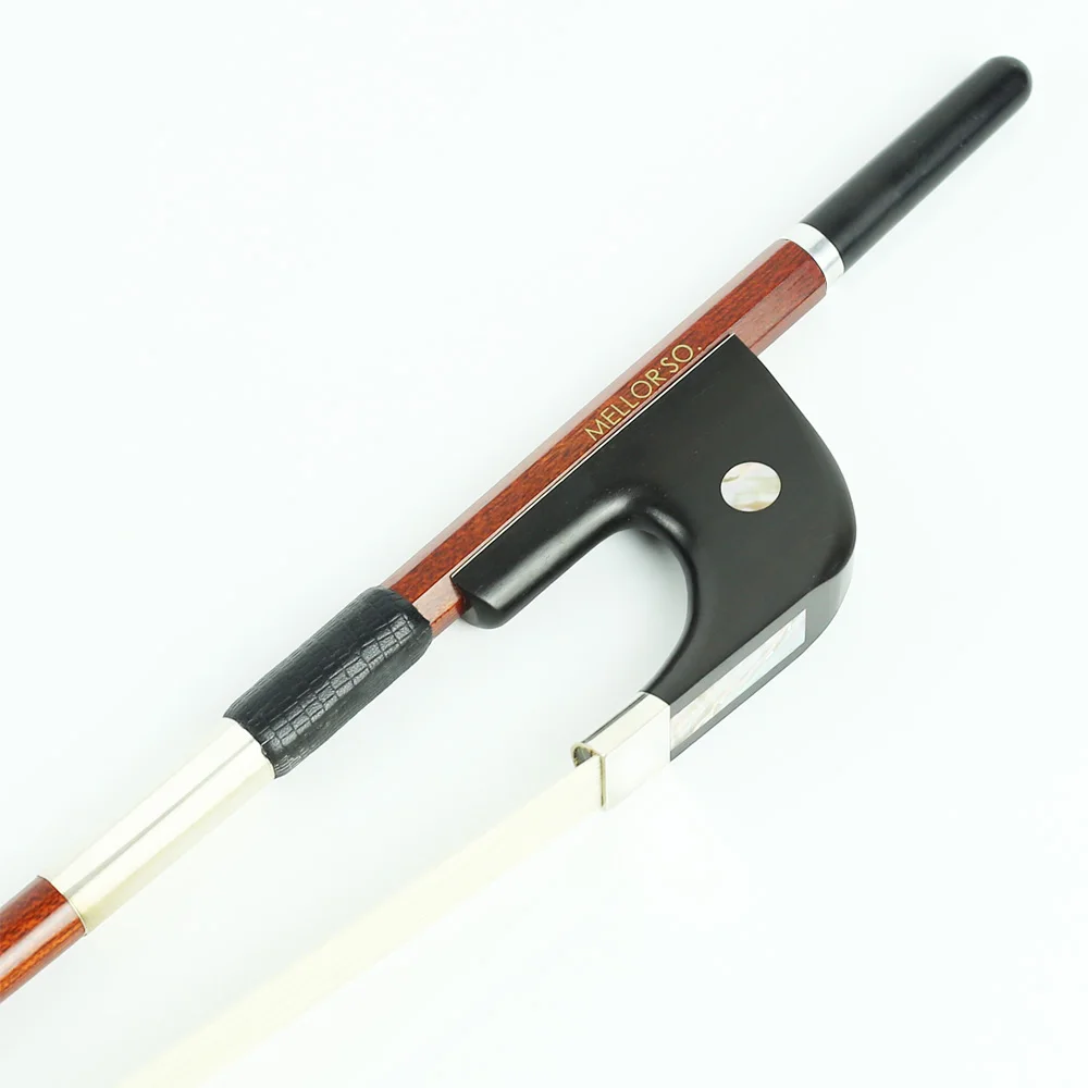 Carbon Fiber Double Bass Bow with Pernambuco Skin Stick Natural
