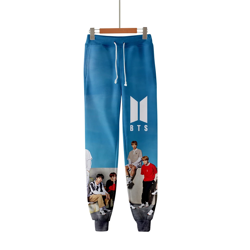 BTS 3D Harajuku Casual 2018 BTS New Style Harajuku Print Pants 2018 Hot