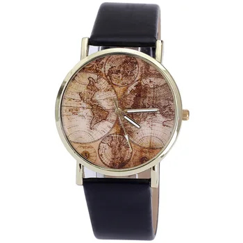 

New&Fashion Ladies Women's World Map Quartz WristWatch orologio donna horloges vrouwen dames horloges zegarki damskie zegarek