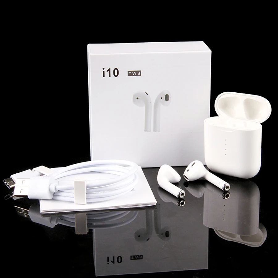 

TWS i10 Double Mini Airpod Wireless Bluetooth touch Earphone Earbuds With Charging Box Mic for Samsung Android Xiaomi i7s