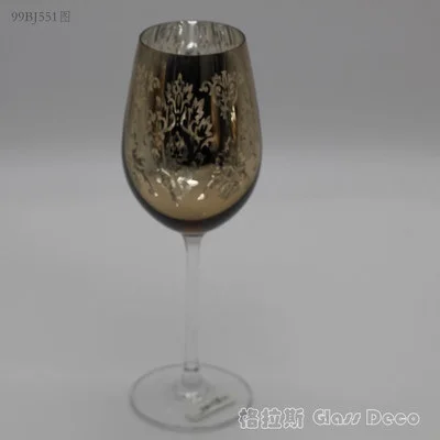 Творческий Гальваническое розовое золото металлический хрустальный стеклянный бокал для вина Коктейльная Чашка Модель украшение комнаты - Цвет: 2