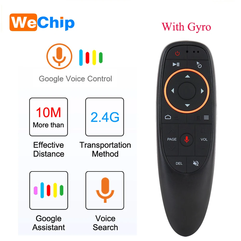 

G10 Voice Remote Control 2.4G Wireless Air Mouse Microphone Gyroscope IR Learning for Android tv box X96 mini HK1 mini H96 MAX