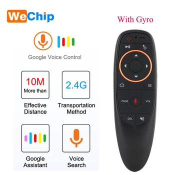 

G10 Voice Remote Control 2.4G Wireless Air Mouse Microphone Gyroscope IR Learning for Android tv box X96 mini HK1 mini H96 MAX