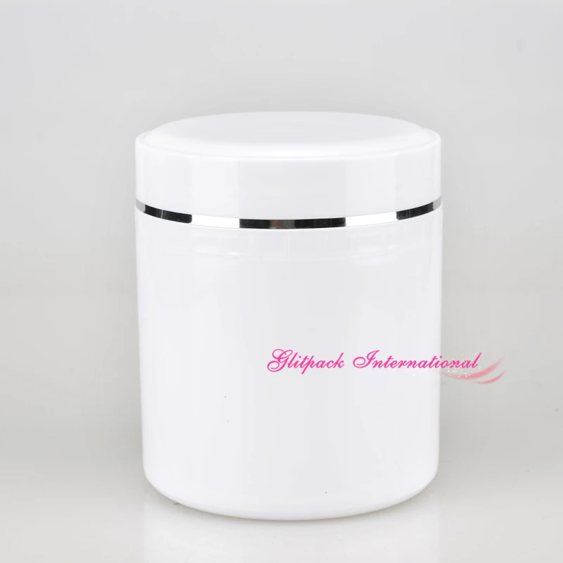 Body scrub Mask 800g empty jar pot 800ml vacuum sealed jar 28oz big jar white PP luxury cream