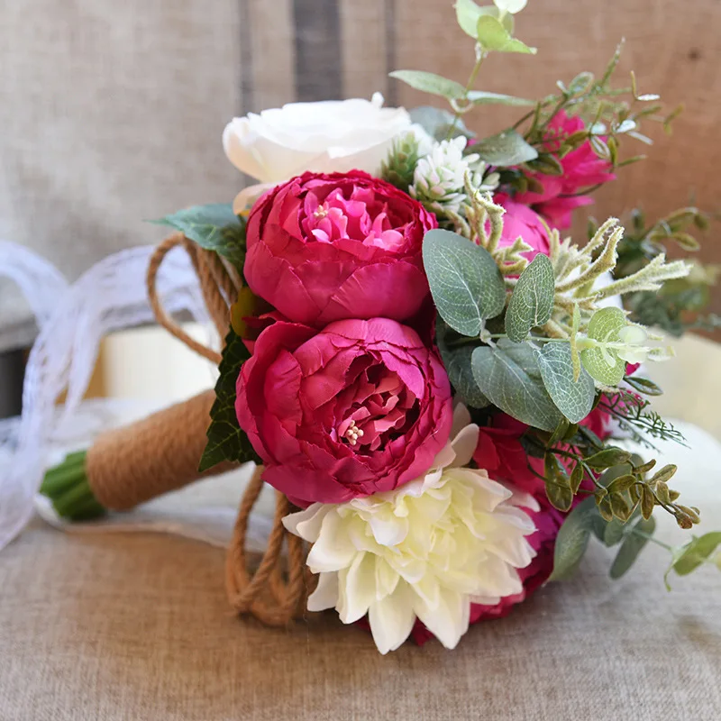 2018 Новые свадебные цветы Искусственные Свадебные букеты для невест Casamen Кружева Свадебные цветы Брошь букеты букет De Mariage