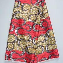 Модный Печатный воск Дизайн Цифровая Атласная Ткань Голландский батик в африканском стиле дизайн настоящая восковая атласная ткань для платья 5 ярдов/партия SA17006