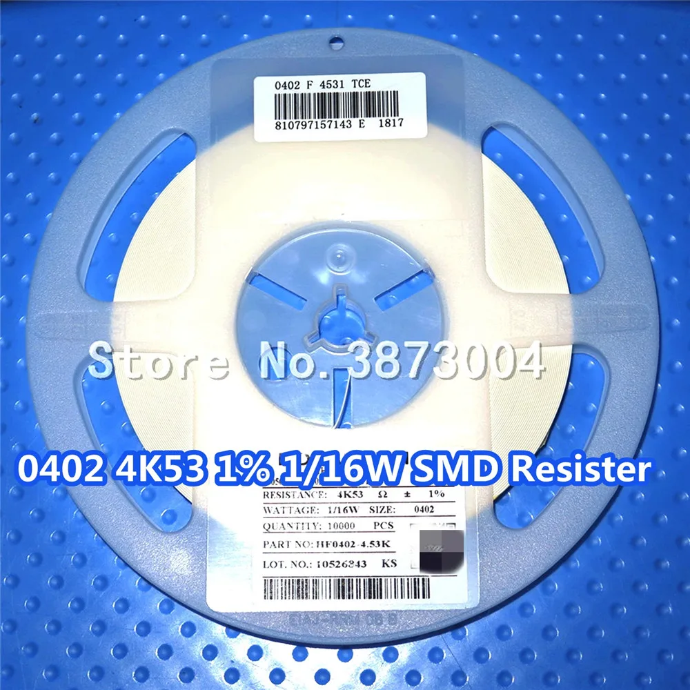 

10000Pcs 0402 4.53K 1% 1/16W HF0402-4.53K New and origianl