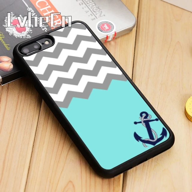 LvheCn серый геометрический якорь мятный чехол для телефона iPhone 11 12 Pro X XR XS MAX 5 6 6S 7 8