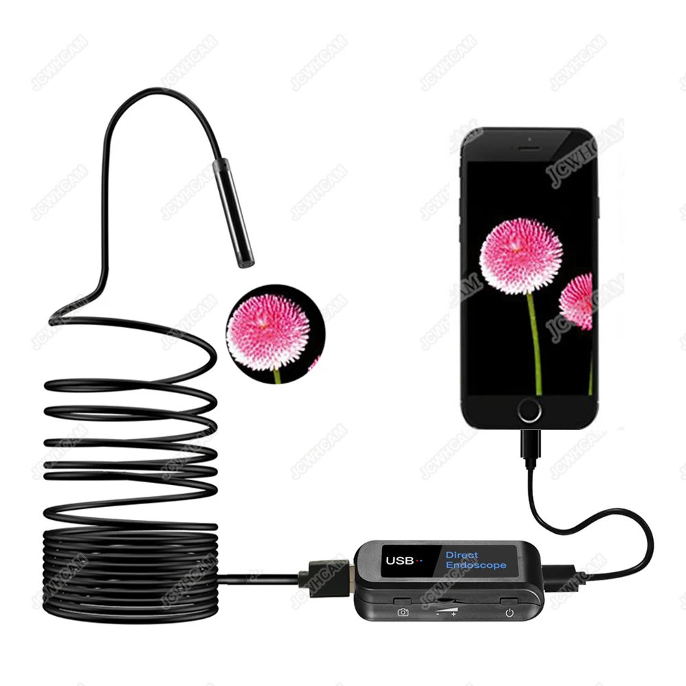 

8mm Lens 720P Endoscope Camera Soft Wire For Android Iphone Device Suitable For All Phone Model Universal Mini Endoscope