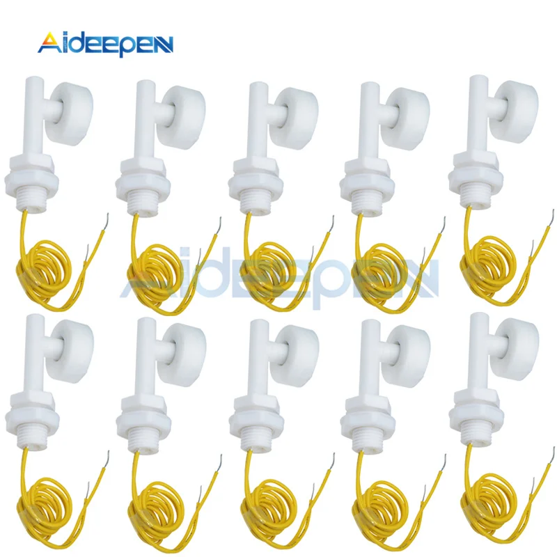 

10Pcs/lot DC 220V Liquid Water Level Sensor Switch Right Angle Float Switch For Car Ship Fish Tank Aquariums Ponds Power Control