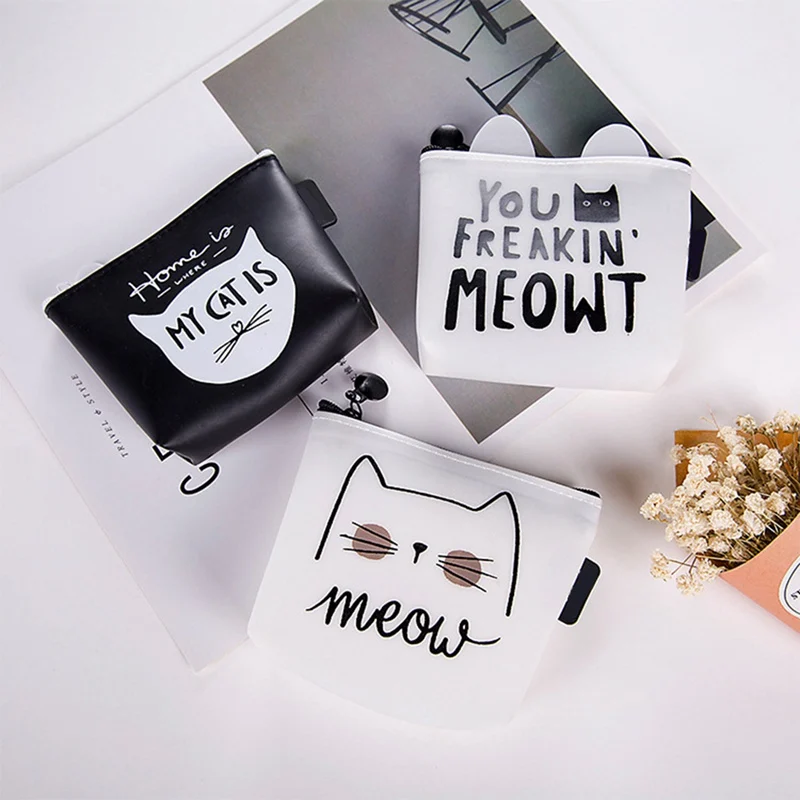 

Hot Sale Animal Cat Coin Purses Holder Gel Change Wallets Girl Kids Money Bag Coin Bag Children Kids Zipper Small Pouch