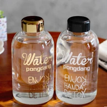 Новая бутылка для воды 600 мл высокая боросиликатная стеклянная бутылка для холодных напитков с сумкой портативная бутылка для воды