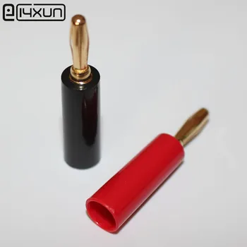 

50pcs High Quality Gold Plated 4mm Banana Plug Solderless Type Connection