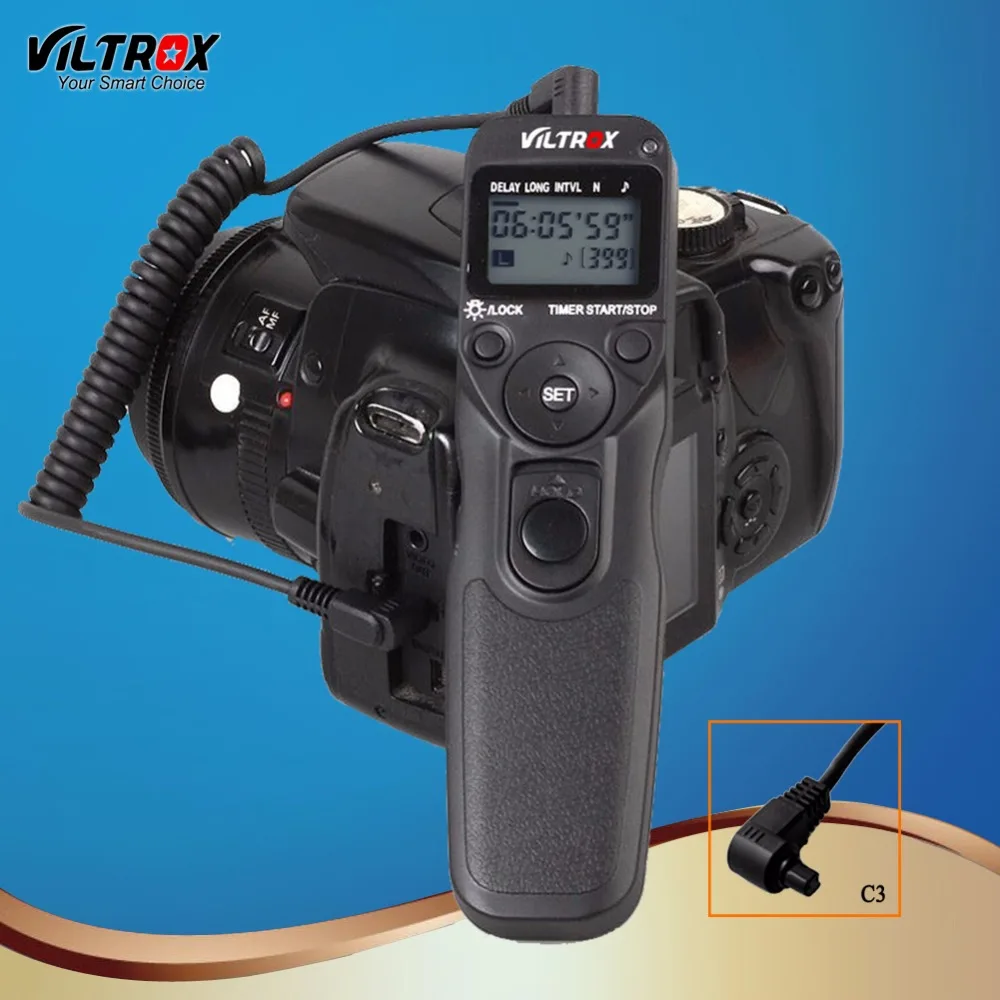 Viltrox MC C3 Timer Camera Shutter Release Remote Control Wire LCD