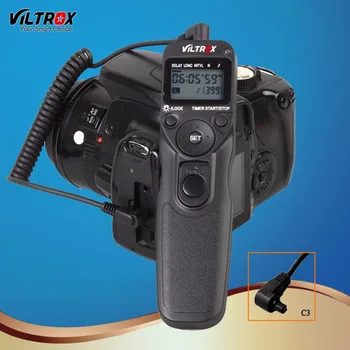 

Viltrox MC-C3 Timer Camera Shutter Release Remote Control Wire LCD Display for Canon 7D II 6D 5D3 5D MARK IV 50D 40D 30D DSLR