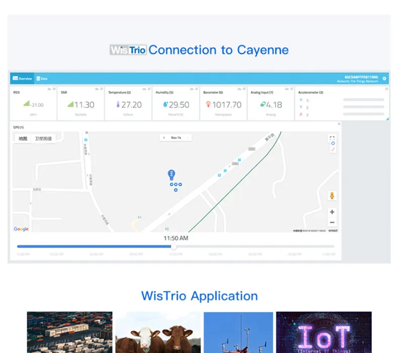 RAK5205 WisTrio LoRa модуль трекера SX1276 LoRaWAN модемная сенсорная плата интегрированный gps модуль с антенной LORA низкая мощность Q159