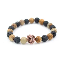 Природные картины Лава вулкан высокомерие личности большой Meatball браслеты с орнаментами