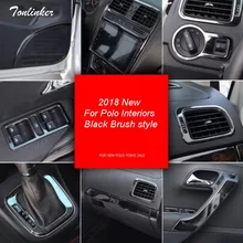 Tonlinker крышка наклейки для VW Защитные чехлы для сидений, сшитые специально для Volkswagen Polo 2011-17 автомобильный Стайлинг 1/4 шт сделанных из нержавеющей стали накладки для салона автомобиля чехол наклейка