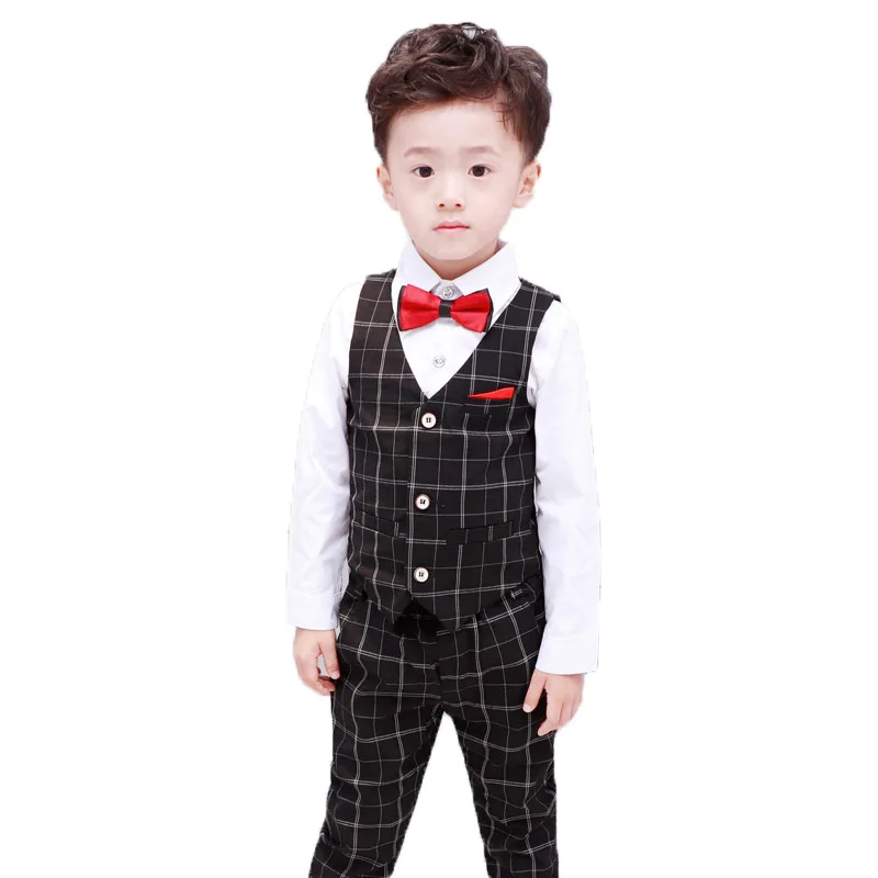 الفتيان بزات رسمية حفل زفاف وعيد ميلاد اللباس أطقم أطفال ل شهم صدرية السراويل 2 قطعة البيانو أداء الأطفال الملابس