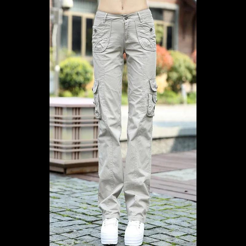 Pantalon femme, женские камуфляжные брюки для тренировки с несколькими карманами, свободные прямые брюки-карго, уличная одежда для девочек, спортивные штаны для бега