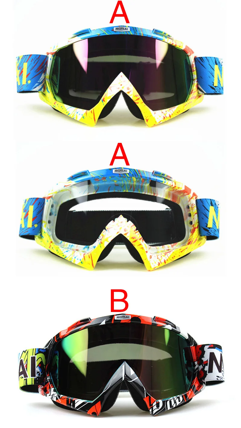 best motorcycle glasses for wind BOTSAI New High Quality Transparent Sport Racing Off Road Oculos Lunette Motocross Goggles Glasses For Motorcycle Dirt Bike Helmet Motorcycle Full Face