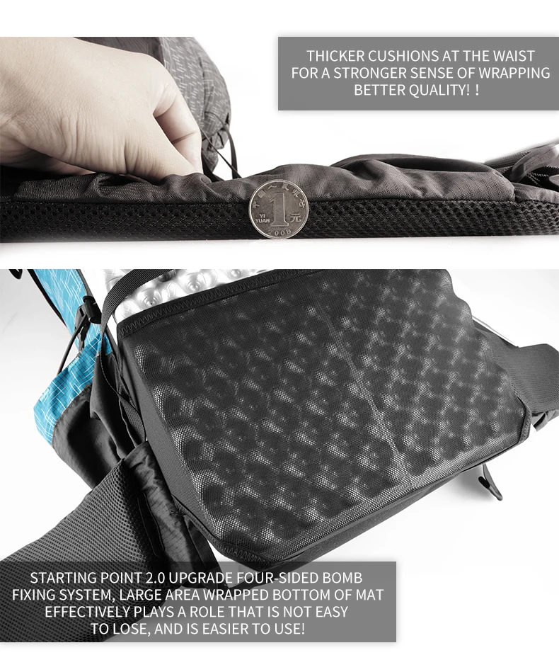 Resistente à Água Pacote de Acampamento 40 + 16l Engrenagem Caminhadas Mochila Leve Viagem Montanhismo Trekking Mochilas 3f ul 7 Cheap Mochilas escal.