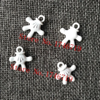 

Hot Sale 100 pcs Popular Cartoon White Hand Charm Pendants DIY Jewelry Making Accessories For Best Gift U-56