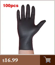 LESHP 100 шт./лот механические перчатки нитриловые перчатки для бытовой очистки моющие черные лабораторные перчатки для дизайна ногтей антистатические перчатки