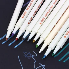 10 шт./лот, металлические цветные маркеры, цветные маркеры для рисования, Студенческая художественная ручка, канцелярские принадлежности, подарок