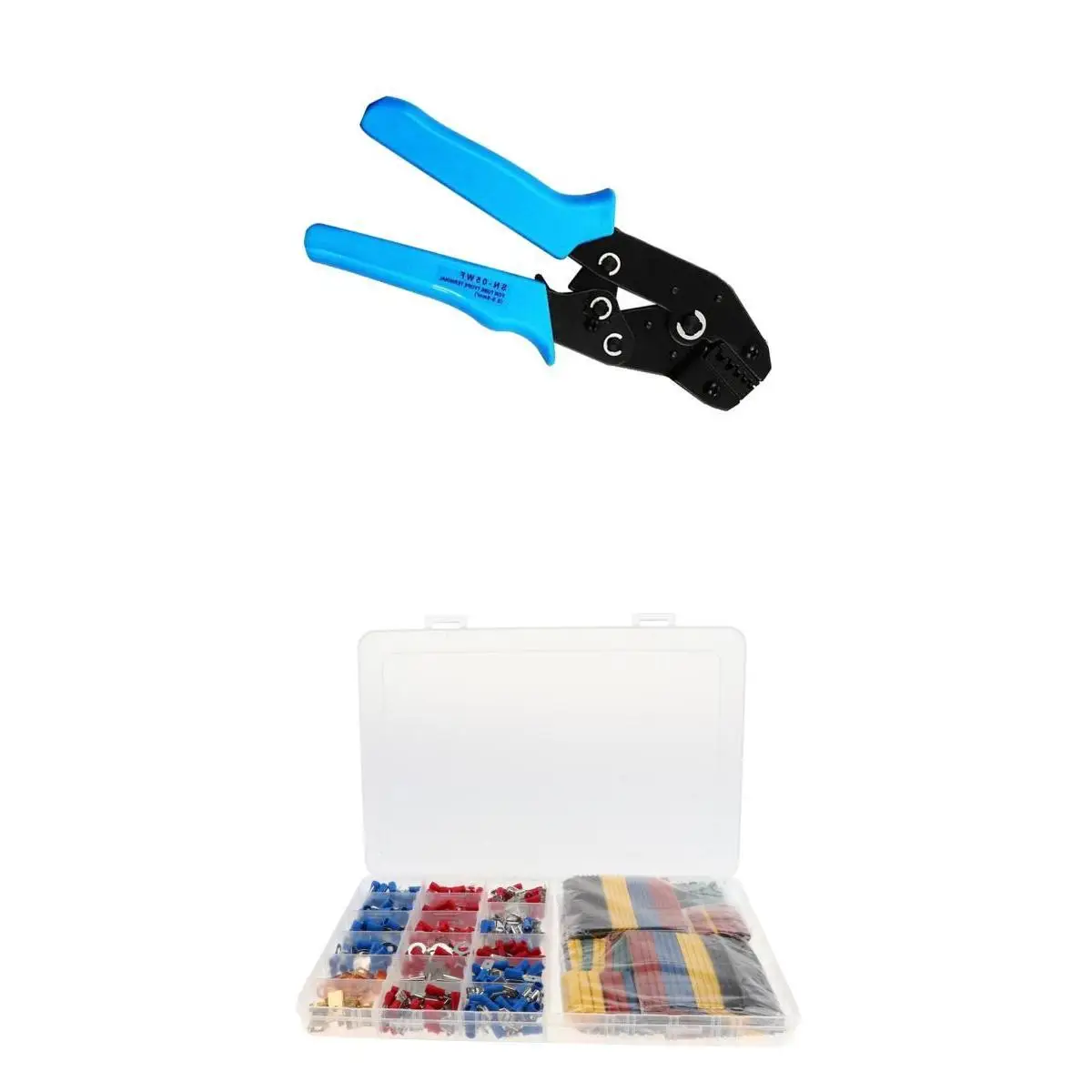 

1x Crimper+350x Crimp Terminals Butt connector+328x Heat Shrink Tubing Set