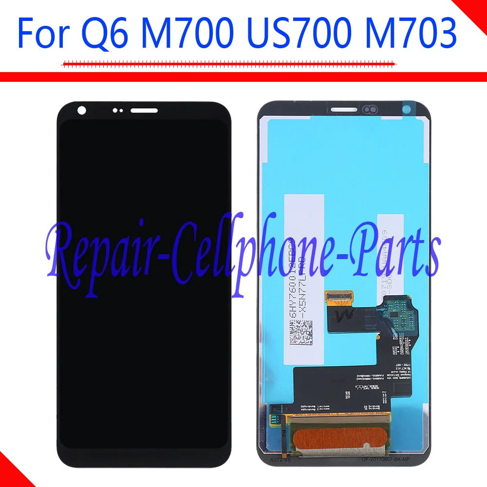 

5.5 inch NEW Black Full LCD display + Touch Screen Digitizer Assembly For LG Q6 LG-M700 M700 M700A US700 M700H M703 M700Y