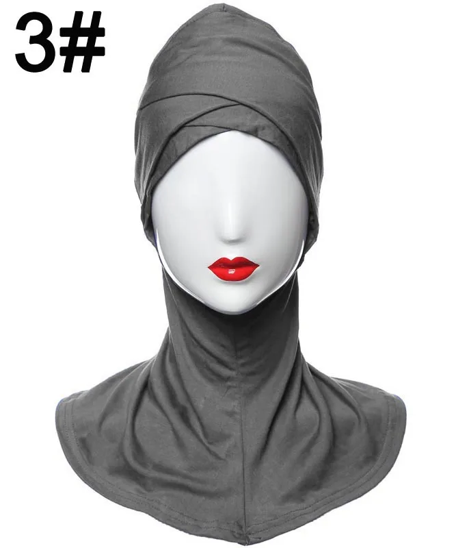 2018 новый стиль модал Двойной Кроссовер мусульманский хиджаб внутренняя шапки Underscarf спортивные HM205 10 шт./компл
