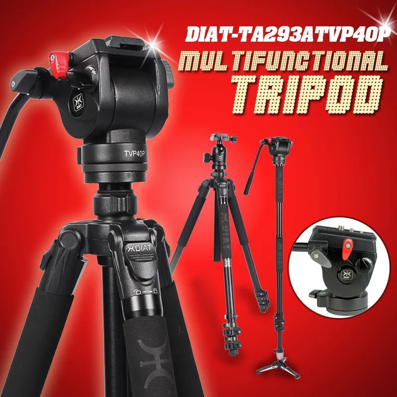 DIAT Professional Portable Aluminium Camera Camcorder Tripod for Video