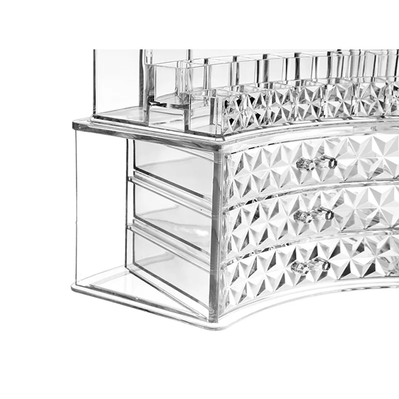 Акриловый ящик для хранения, многопористый органайзер для косметики, ювелирных изделий, прозрачный пластиковый пористый ящик для хранения помады