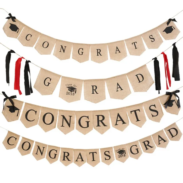 special day banners congratulate party flag strings graduation