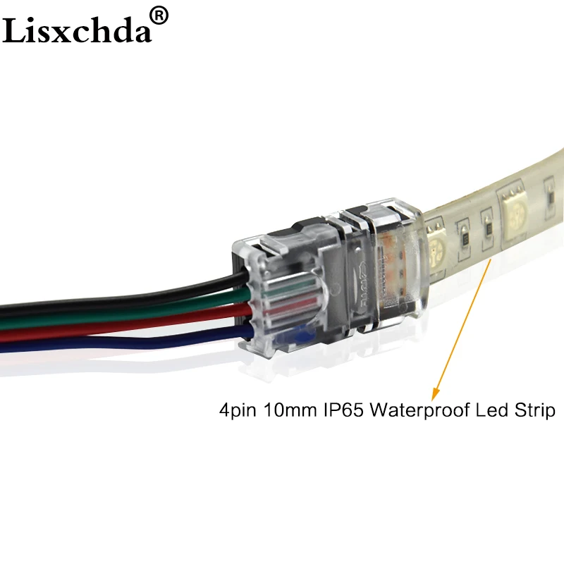 5 шт./лот 4pin 10 мм RGB/5pin 12 RGBW светодио дный провода разъема для IP65 Водонепроницаемый