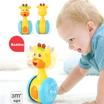 

Newbron Rattles Walk Tumbler Doll Baby Toys Bell Music Roly-poly Learning Education Toy Infant Gift Toddler Toys Bebe 0-12 Month