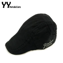 Письмо Вышивка Беретки для женщин Для мужчин плед хлопок берет плоские шапки модные ретро Повседневное художник Шапки сетки для взрослых унисекс adjustableyy7061