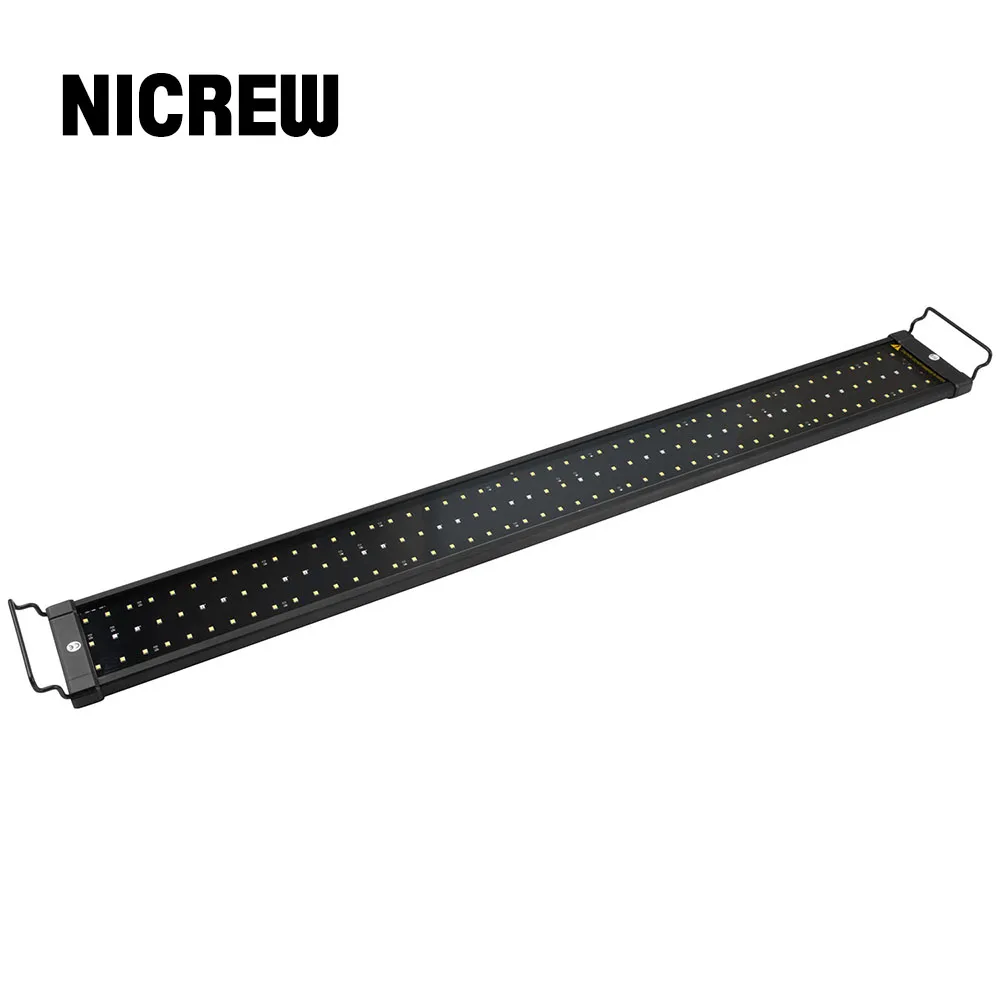 

Nicrew Aquarium Fish Tank Lighting LED Light Bar SMD 25W 94-115cm LED Light Lamp with Extendable Brackets Fits for Aquarium