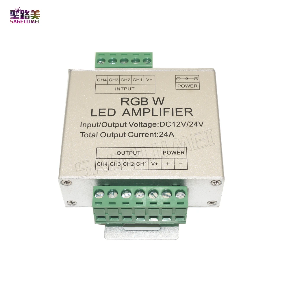 

LED RGBW / RGB Amplifier DC12V - 24V 24A 3CH 4CH Output RGBW/RGB LED Strip Power Repeater Console Controller For led strip light