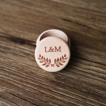 

Personalized Wedding Ring Box, olive branch Initials Rustic wood ring holder, Proposal Engagement Gift,Engraved ring keepsake