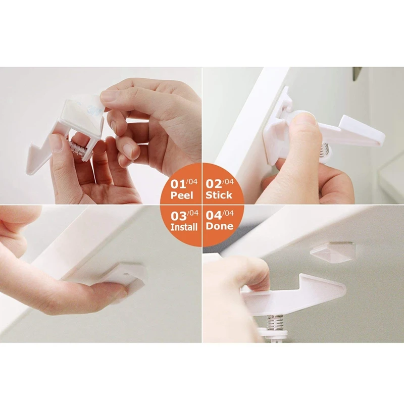 

1/6pcs Baby Safety Cabinet Child Protection Drawer Locker New Spring lock Child Safety Lock Newborn Baby Proof Things