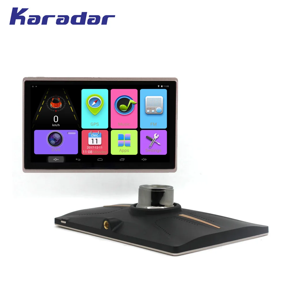 Karadar 7 дюймов IPS экран 1024*600 автомобилей GPS навигации Android 4.4 с передней DVR 720 P Bluetooth wi